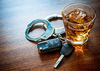 dwi, drink, handcuff and car keys