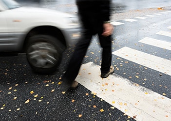 pedestrian versus car