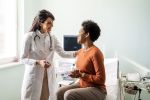 Personal injury victim goes to see a doctor for her injuries.